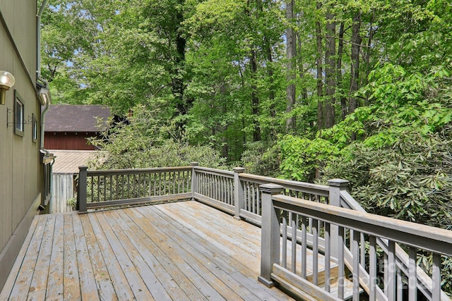 19 Reuben Branch Rd, Maggie Valley, NC 28751 - view of wooden terrace