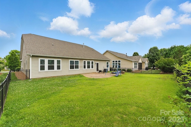 back of property with a patio area