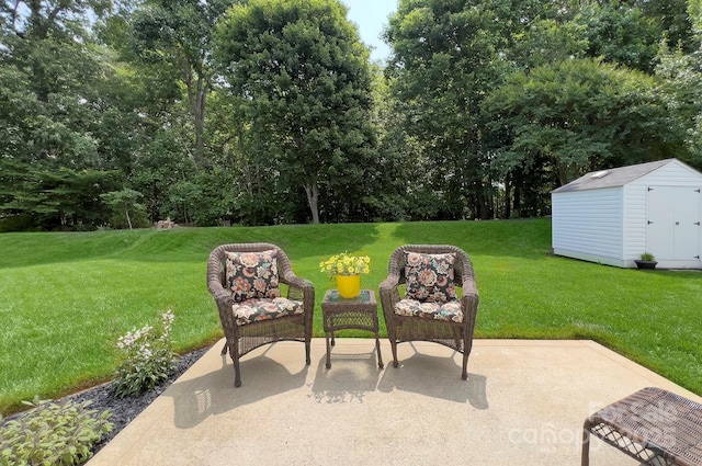 5748 Timbertop Ln, Charlotte, NC 28215 - view of patio / terrace featuring view of scattered trees and outdoor lounge area