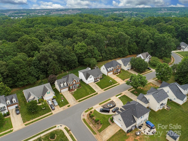 5748 Timbertop Ln, Charlotte, NC 28215 - aerial perspective of suburban area featuring a heavily wooded area