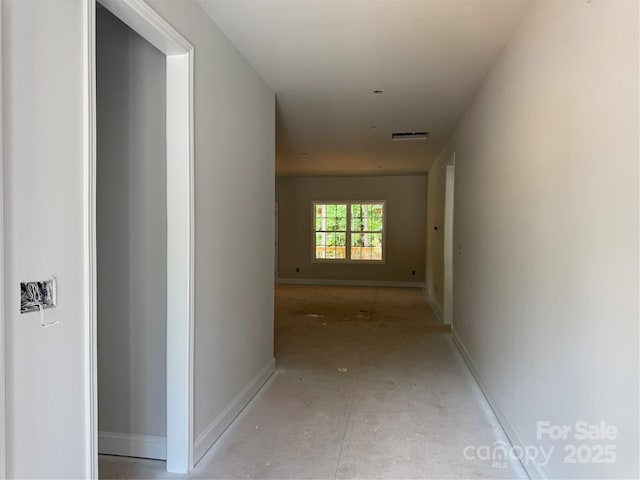 corridor with baseboards