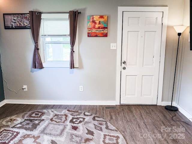 116 N Blue Ridge Ave, Hendersonville, NC 28792 - entryway with baseboards and wood finished floors