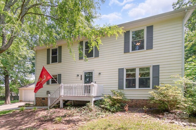 1739 Lesa Lin Dr, Monroe, NC 28112 - view of front of home with a deck