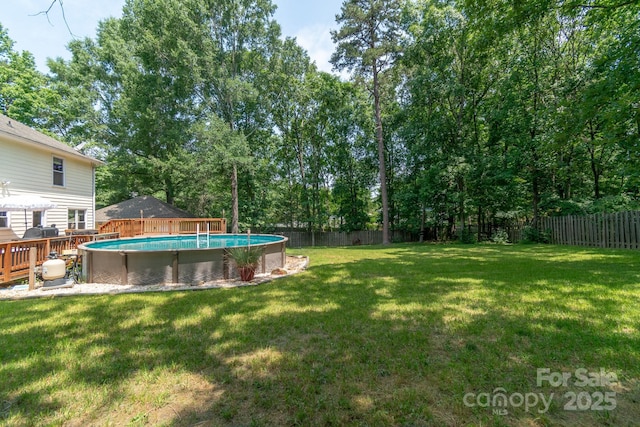 1739 Lesa Lin Dr, Monroe, NC 28112 - view of yard featuring a deck