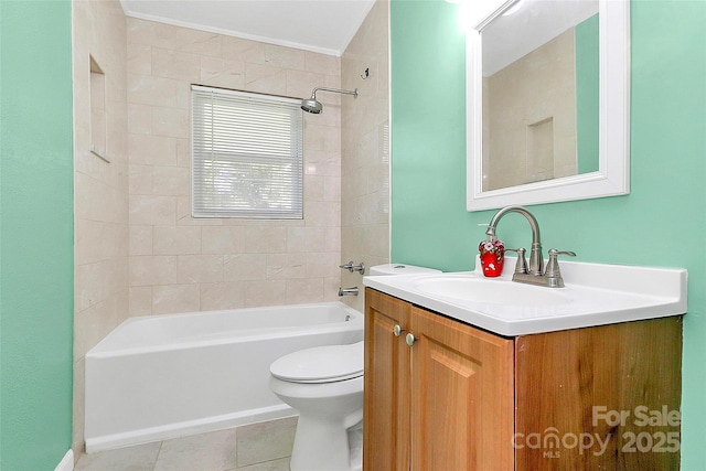 2601 Marldale St, Gastonia, NC 28052 - bathroom featuring vanity, washtub / shower combination, and tile patterned flooring