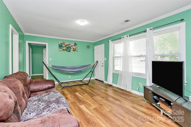 2601 Marldale St, Gastonia, NC 28052 - living area with ornamental molding and wood finished floors