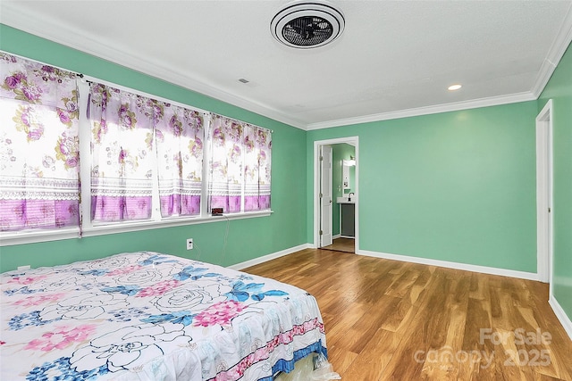 2601 Marldale St, Gastonia, NC 28052 - bedroom featuring multiple windows, wood finished floors, crown molding, and recessed lighting