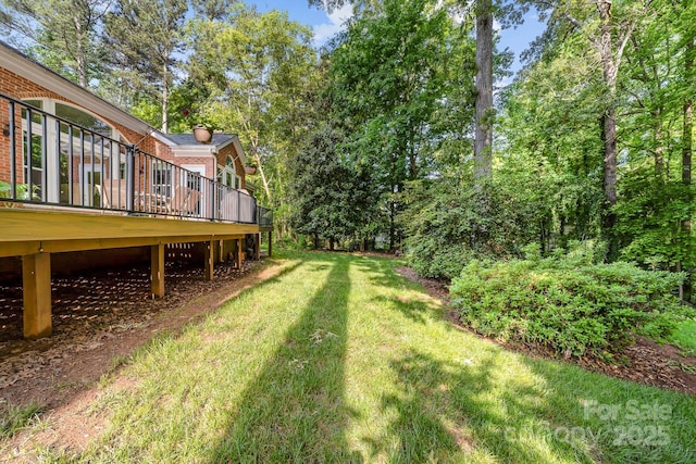 122 Waterford Dr, Mooresville, NC 28117 - view of green lawn with a deck