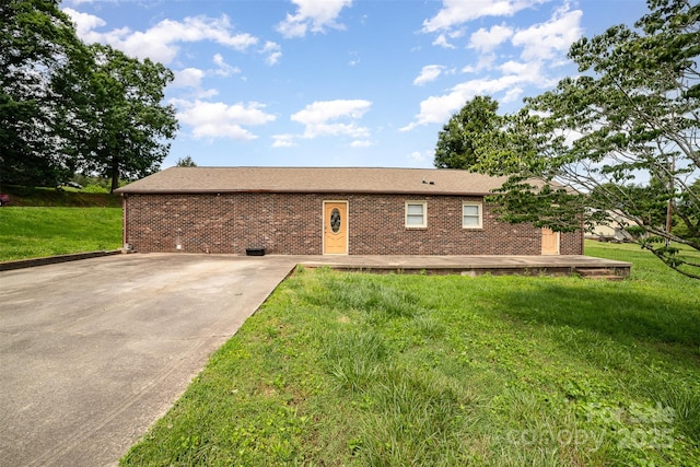 3685 Curleys Fish Camp Rd, Connelly Springs, NC 28612 - single story home with brick siding, a front lawn, and concrete driveway