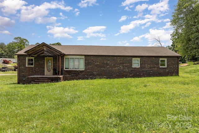 3685 Curleys Fish Camp Rd, Connelly Springs, NC 28612 - ranch-style house with brick siding and a front lawn