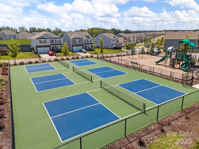 7007 Manse Ct, Boiling Springs, SC 29316 - view of tennis court featuring a residential view