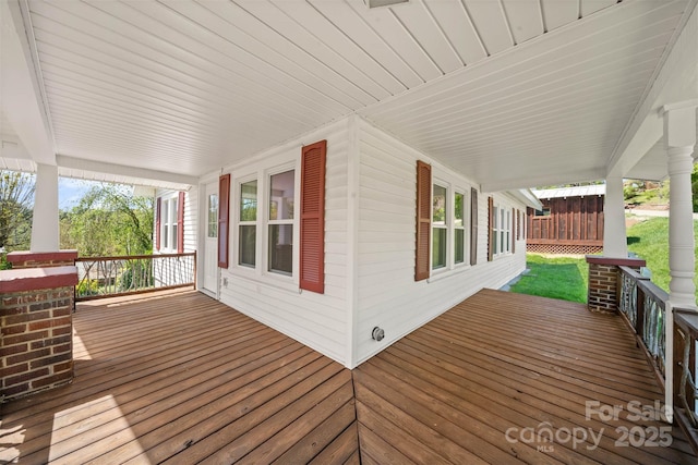 35 Amethyst St, Spruce Pine, NC 28777 - wooden terrace with covered porch