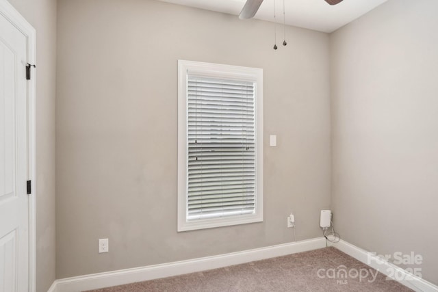 2021 Chantilly Ln, Salisbury, NC 28146 - carpeted empty room with a ceiling fan and baseboards