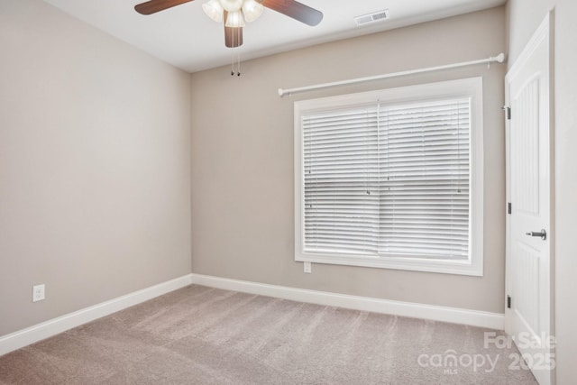 2021 Chantilly Ln, Salisbury, NC 28146 - carpeted spare room featuring ceiling fan, baseboards, and healthy amount of natural light