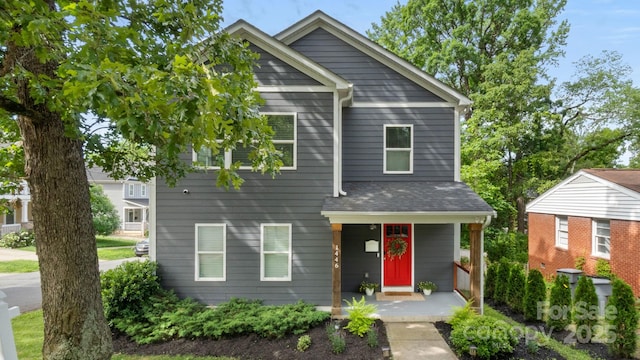 1446 Downs Ave, Charlotte, NC 28205 - view of front of property featuring a porch