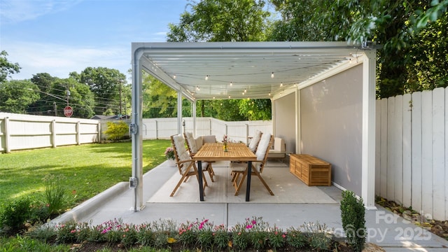 1446 Downs Ave, Charlotte, NC 28205 - fenced backyard with outdoor dining area and a patio area