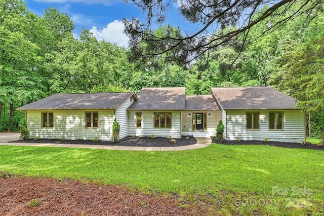 9520 Squirrel Hollow Ln, Charlotte, NC 28270 - single story home featuring a front yard and roof with shingles