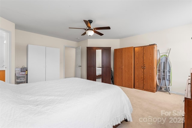 1911 Savannah Hills Dr, Matthews, NC 28105 - bedroom with carpet floors and a ceiling fan