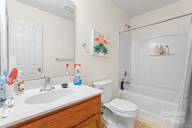 1911 Savannah Hills Dr, Matthews, NC 28105 - bathroom featuring shower / bathtub combination with curtain, vanity, and toilet