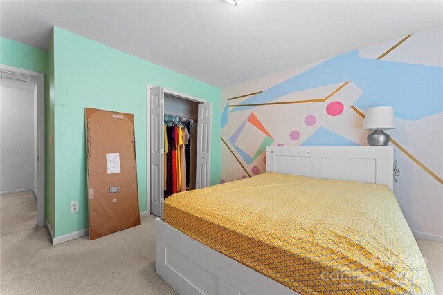 1911 Savannah Hills Dr, Matthews, NC 28105 - carpeted bedroom featuring a closet and baseboards