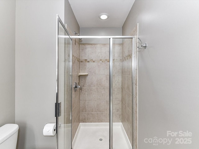 7325 Overmountain Dr, Rock Hill, SC 29732 - bathroom with toilet and a shower stall