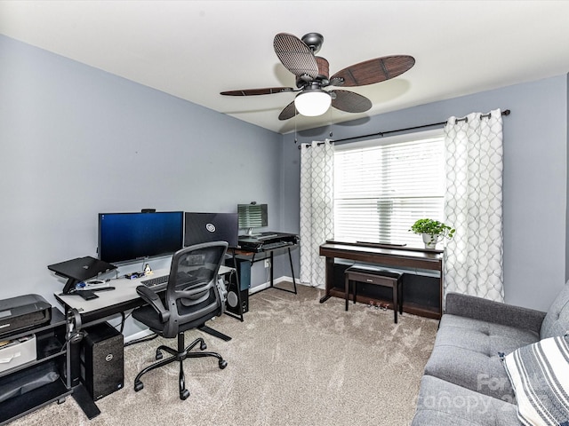 7325 Overmountain Dr, Rock Hill, SC 29732 - office space featuring ceiling fan, carpet, and baseboards