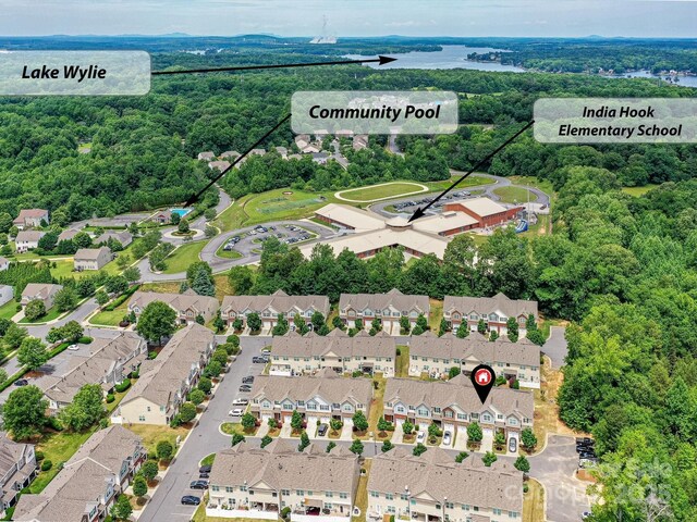 7325 Overmountain Dr, Rock Hill, SC 29732 - aerial perspective of suburban area featuring a forest