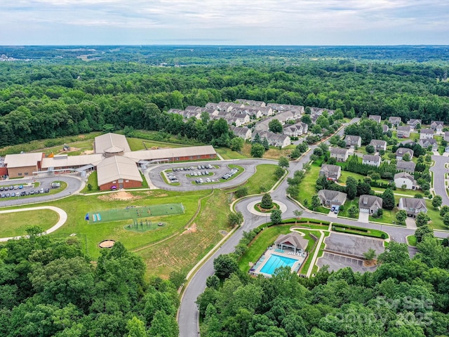 7325 Overmountain Dr, Rock Hill, SC 29732 - drone / aerial view of a heavily wooded area and a pool area