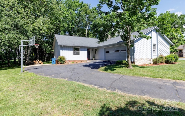 2011 20th Street Pl NE, Hickory, NC 28601 - view of front of property with an attached garage, driveway, a front yard, and a shingled roof