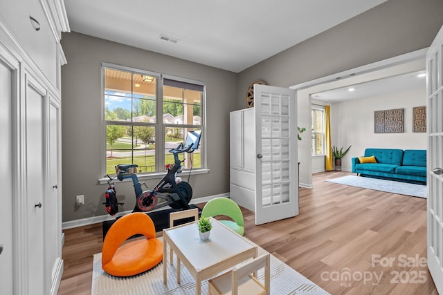 20307 Creek Bend Edge Ct Unit 10, Matthews, NC 28105 - recreation room featuring light wood-style floors and recessed lighting