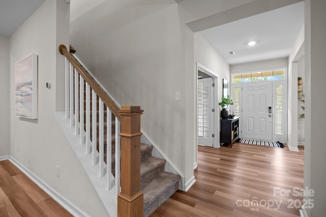 20307 Creek Bend Edge Ct Unit 10, Matthews, NC 28105 - entryway featuring wood finished floors and stairs
