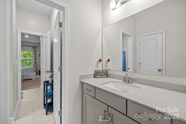 20307 Creek Bend Edge Ct Unit 10, Matthews, NC 28105 - bathroom with vanity and tile patterned floors