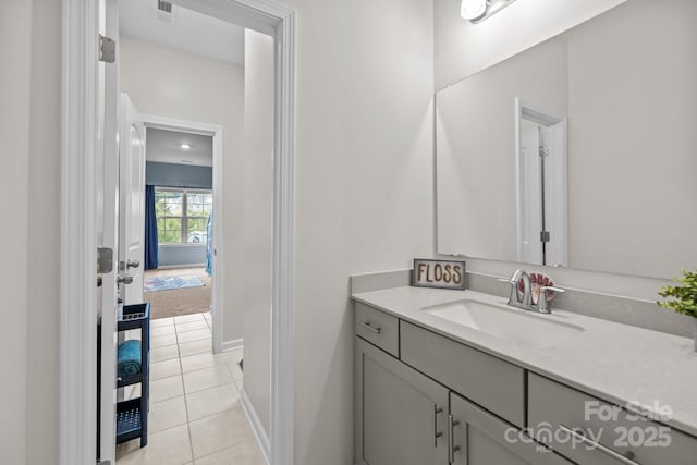 20307 Creek Bend Edge Ct Unit 10, Matthews, NC 28105 - bathroom with vanity and tile patterned flooring