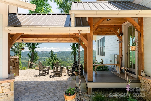 442 Signature Row Blvd, Waynesville, NC 28785 - view of patio / terrace featuring a mountain view