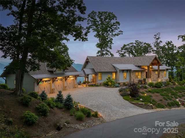 442 Signature Row Blvd, Waynesville, NC 28785 - view of front of home featuring decorative driveway and stone siding