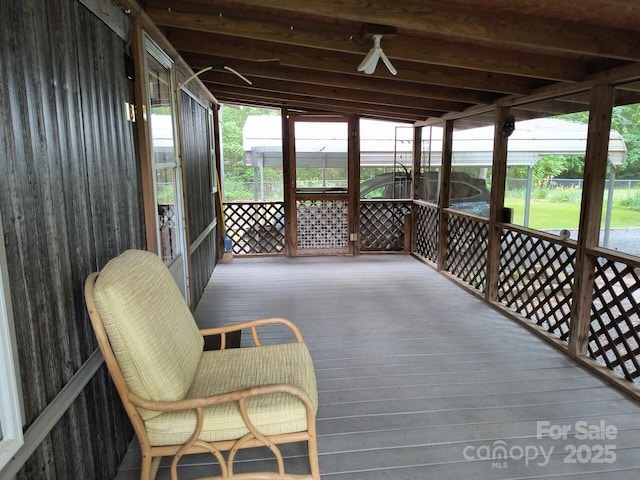 view of sunroom
