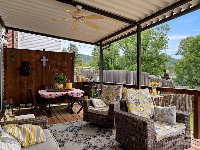 6 Woodley Ave, Asheville, NC 28804 - sunroom with a ceiling fan