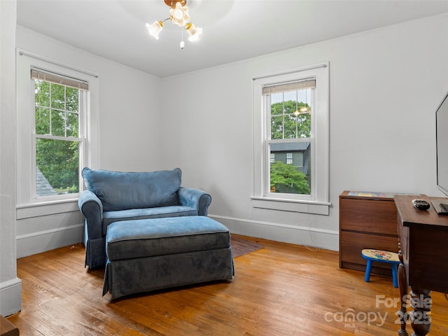 6 Woodley Ave, Asheville, NC 28804 - living area featuring hardwood / wood-style floors, ornamental molding, and baseboards