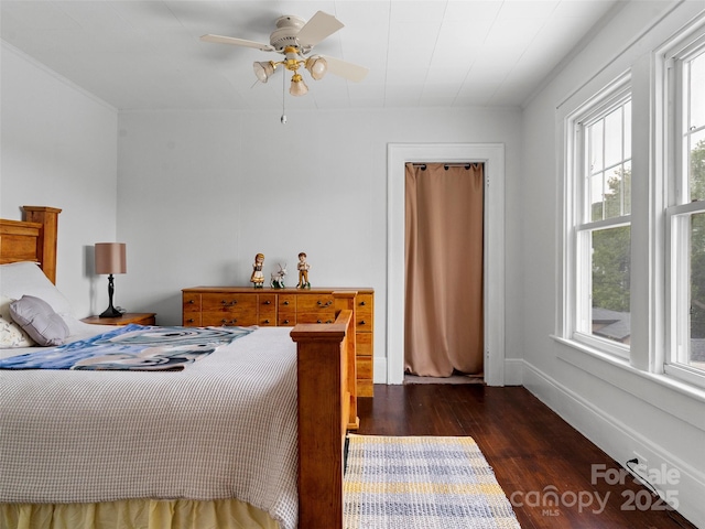 6 Woodley Ave, Asheville, NC 28804 - bedroom featuring wood finished floors, ceiling fan, and baseboards