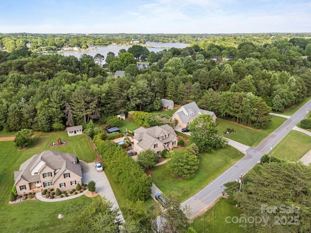 389 Ponderosa Cir, Mooresville, NC 28117 - view of property location with a nearby body of water and a heavily wooded area