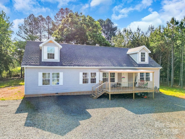 1811 Continental Dr, Albemarle, NC 28001 - cape cod home featuring a deck and crawl space