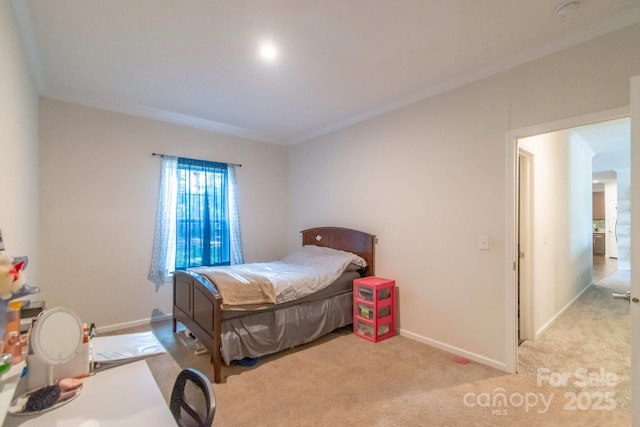 1811 Continental Dr, Albemarle, NC 28001 - bedroom with crown molding, light colored carpet, and baseboards
