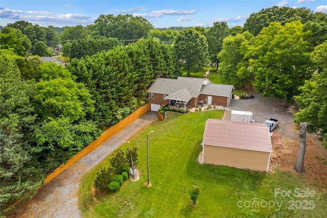 view from above of property