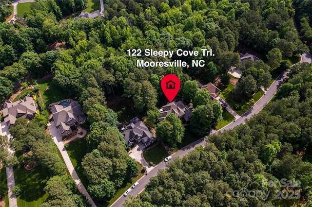 122 Sleepy Cove Trl, Mooresville, NC 28117 - view of property location featuring a heavily wooded area and nearby suburban area