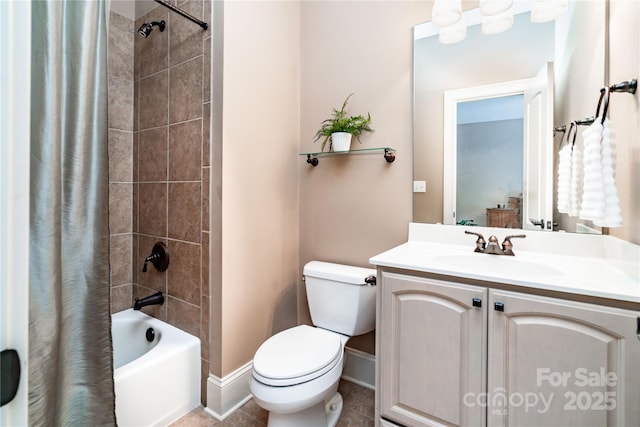 122 Sleepy Cove Trl, Mooresville, NC 28117 - full bathroom with vanity, toilet, and shower / bathtub combination with curtain