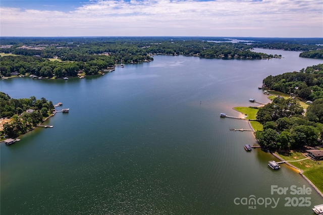 122 Sleepy Cove Trl, Mooresville, NC 28117 - aerial view of a nearby body of water and a heavily wooded area