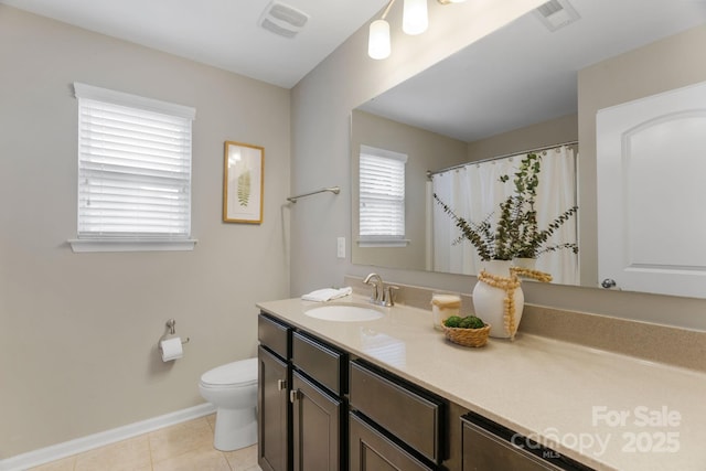 1919 Madeira Cir, Waxhaw, NC 28173 - full bathroom with toilet, vanity, tile patterned floors, and baseboards