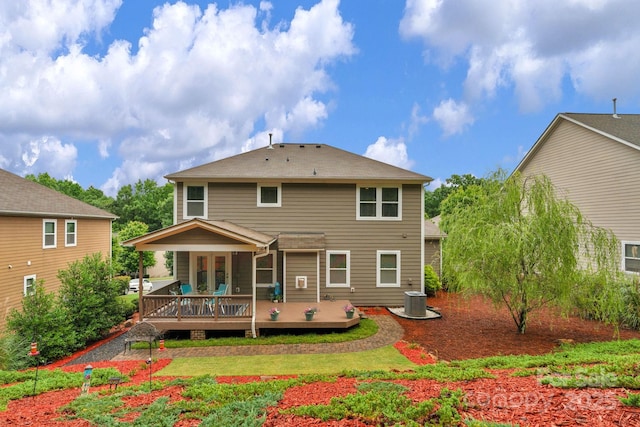 1919 Madeira Cir, Waxhaw, NC 28173 - rear view of property with a deck and central air condition unit