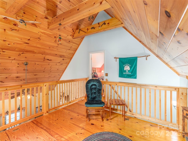 41 Trapper Ln, Waynesville, NC 28785 - sitting room with wooden ceiling and wood-type flooring