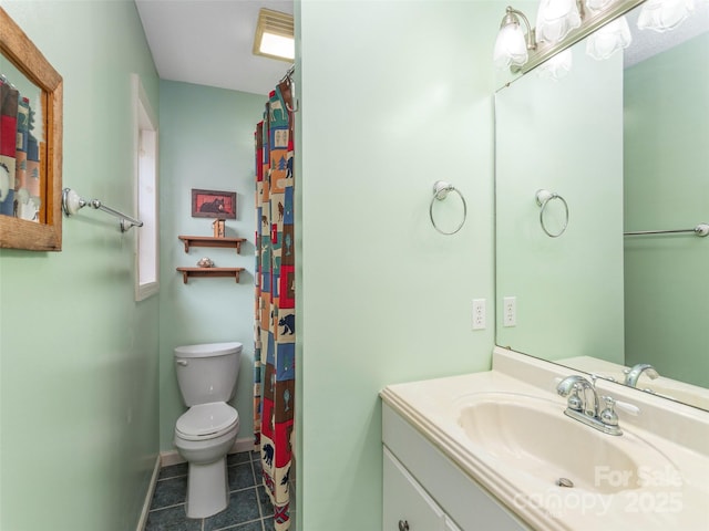 41 Trapper Ln, Waynesville, NC 28785 - bathroom featuring toilet, tile patterned flooring, and vanity